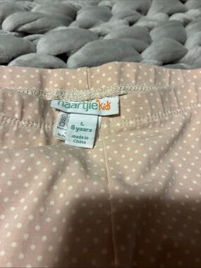 Naartije kids Peach Polka Dot Girls Leggings